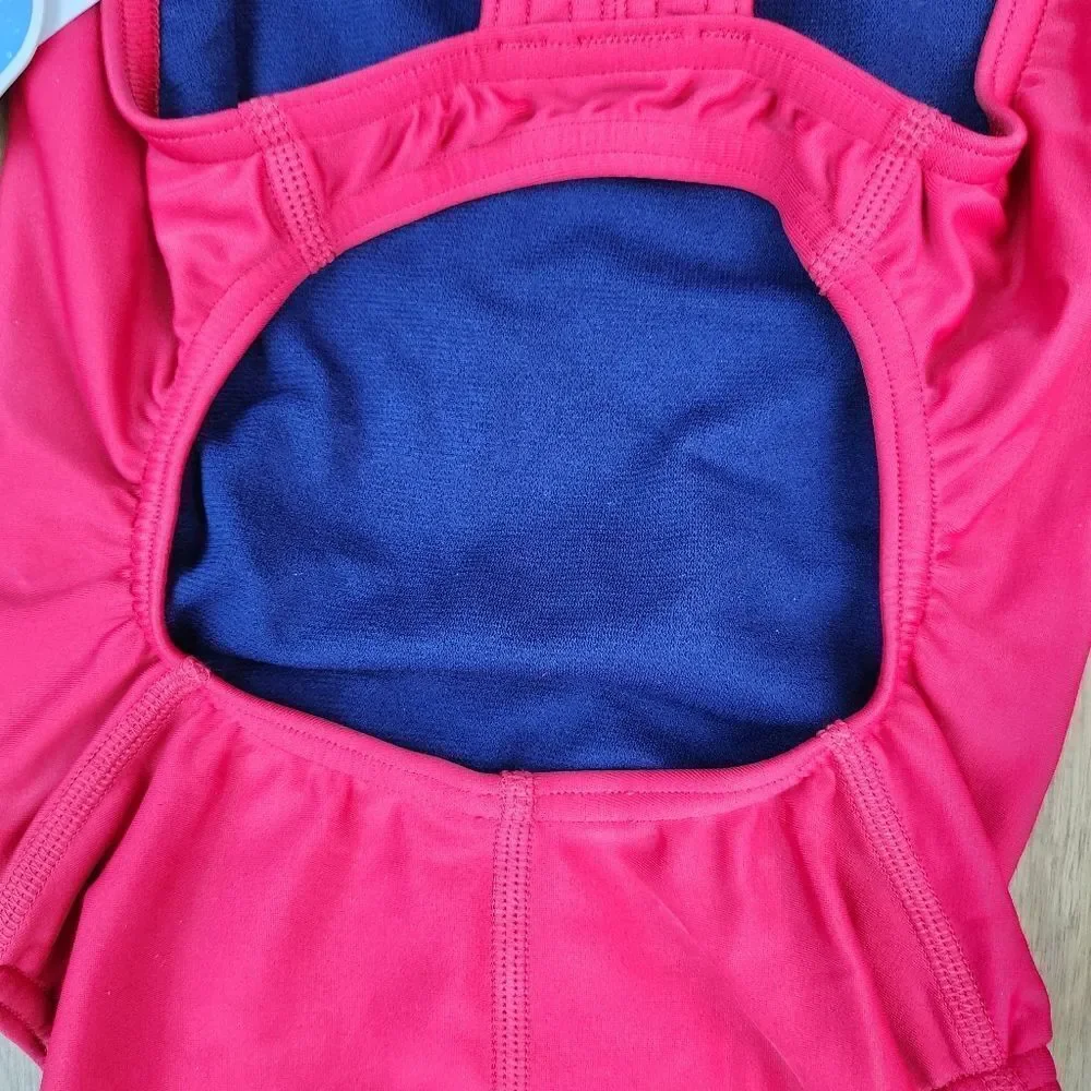 💬🩵⏭️NWT Red Racerback One Piece Athletic Bathing Suit Youth 14-16
